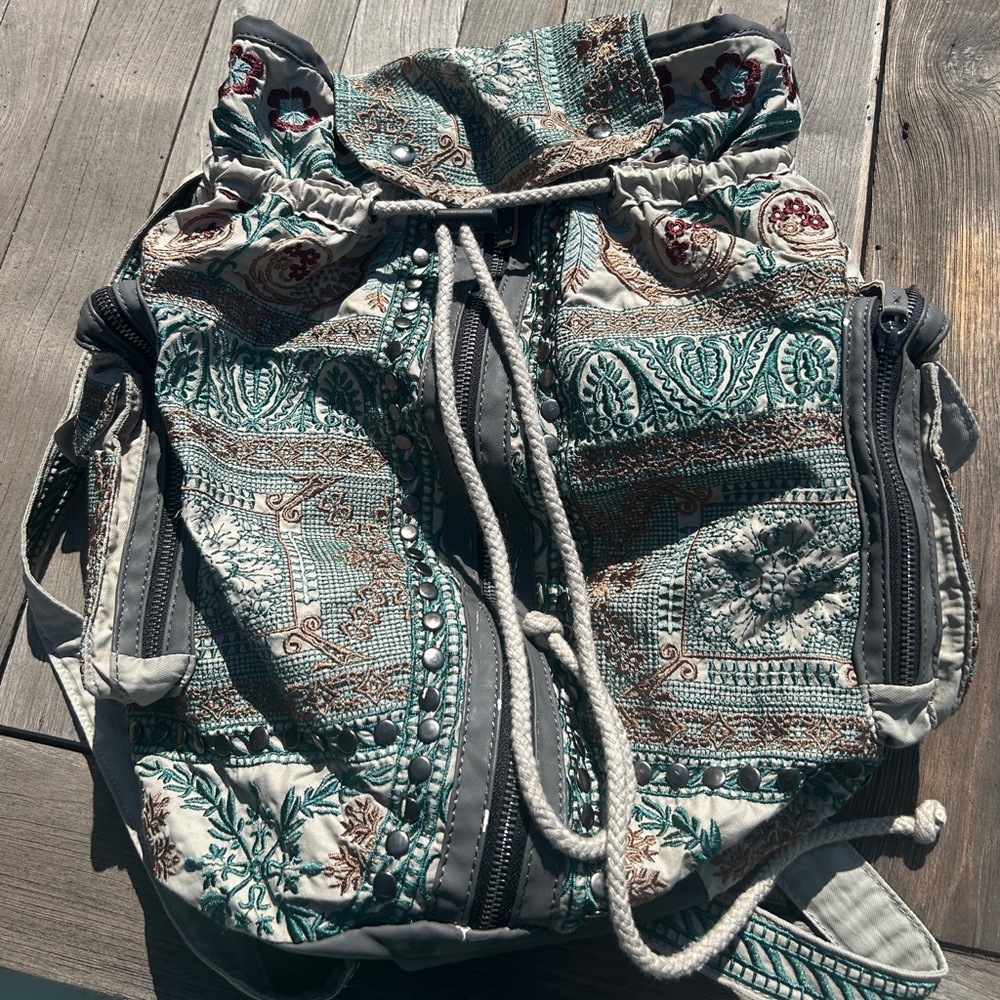 Johnny Was “Biya” Embroidered Backpack